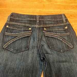 Zipper Detail Flare Jeans